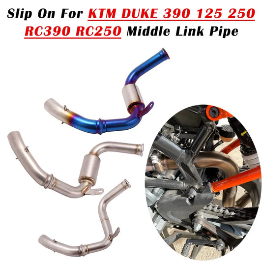 Slip On For KTM DUKE 390 125 250 RC390 RC250 17-21 Modify Link Pipe