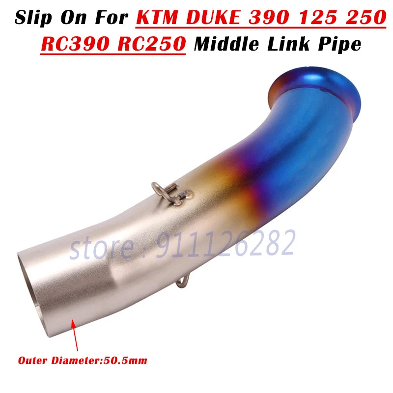 Slip On For KTM DUKE 390 125 250 RC390 RC250 17-21 Modify Link Pipe