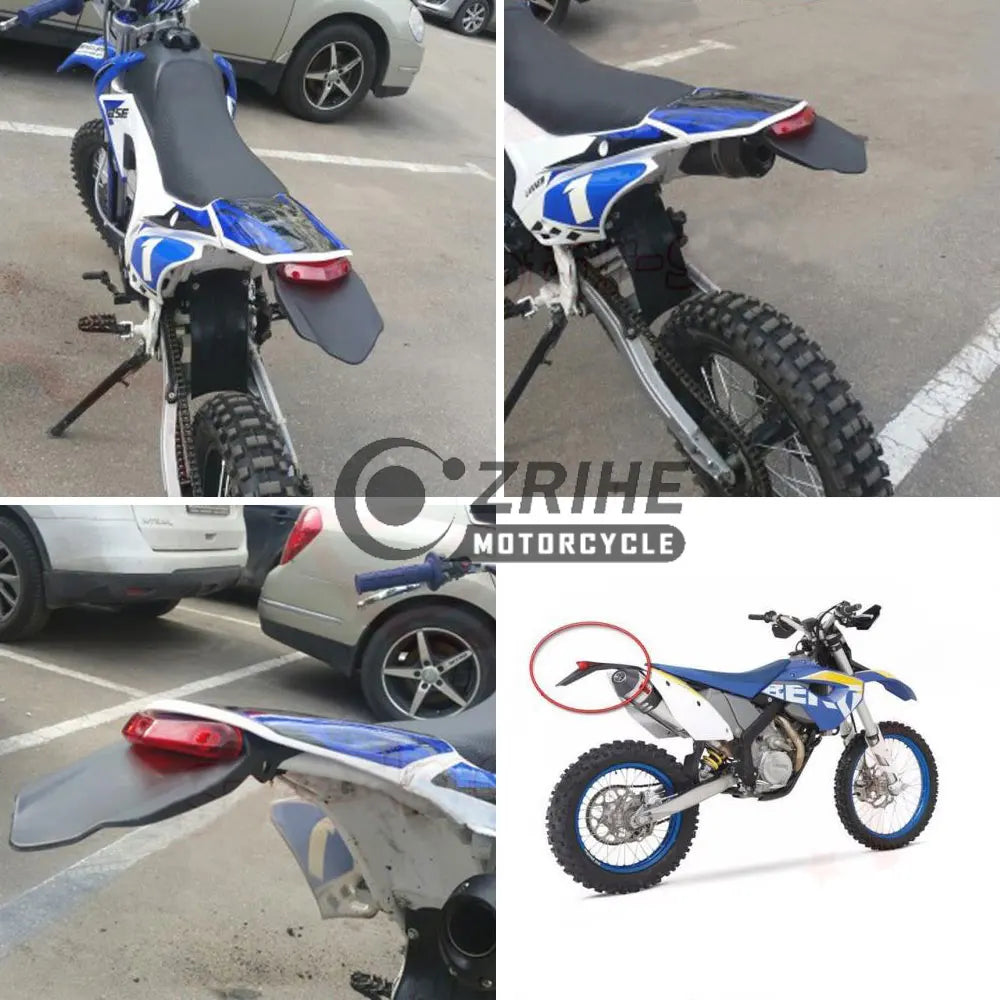 Enduro Supermoto Dirt Bike Fender With LED Stop Light For Sherco SE-F SEF-R SE-R 250 300 450 250I 300I 450I Husqvarna 701