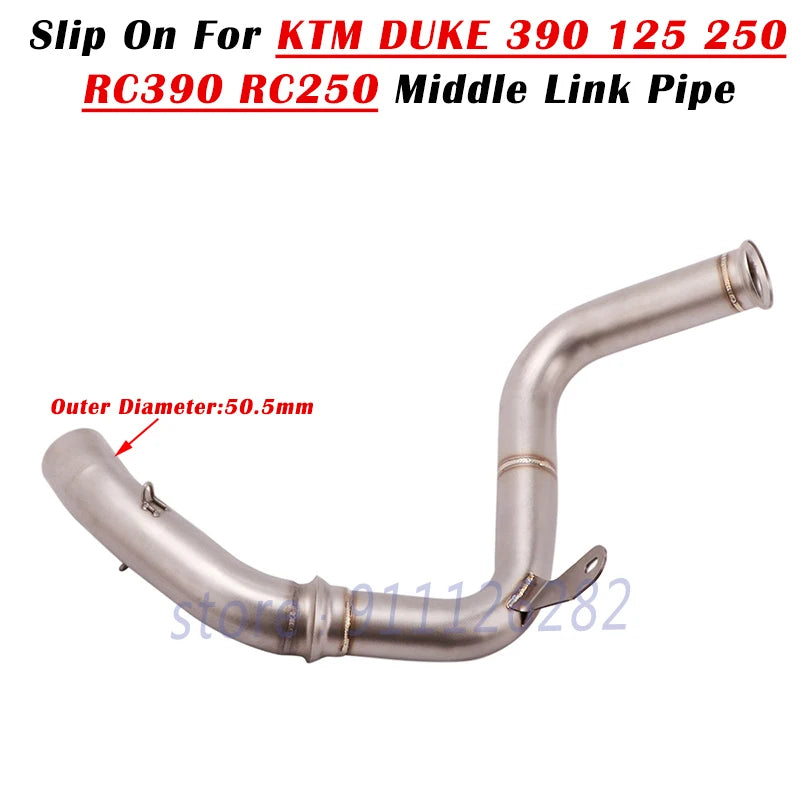 Slip On For KTM DUKE 390 125 250 RC390 RC250 17-21 Modify Link Pipe