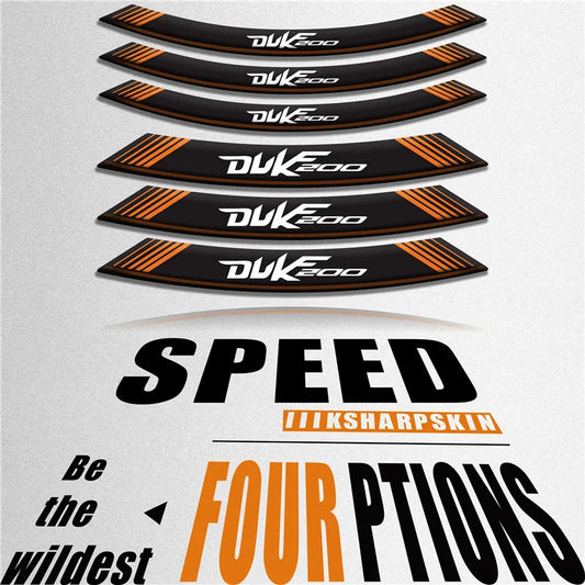 Wheel Stickers For KTM DUKE 200