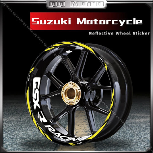 Wheel Sticker Set Reflective For Suzuki GSX 250 600 750 1000 150 GSX-R K1 K3 K4 K5 K6