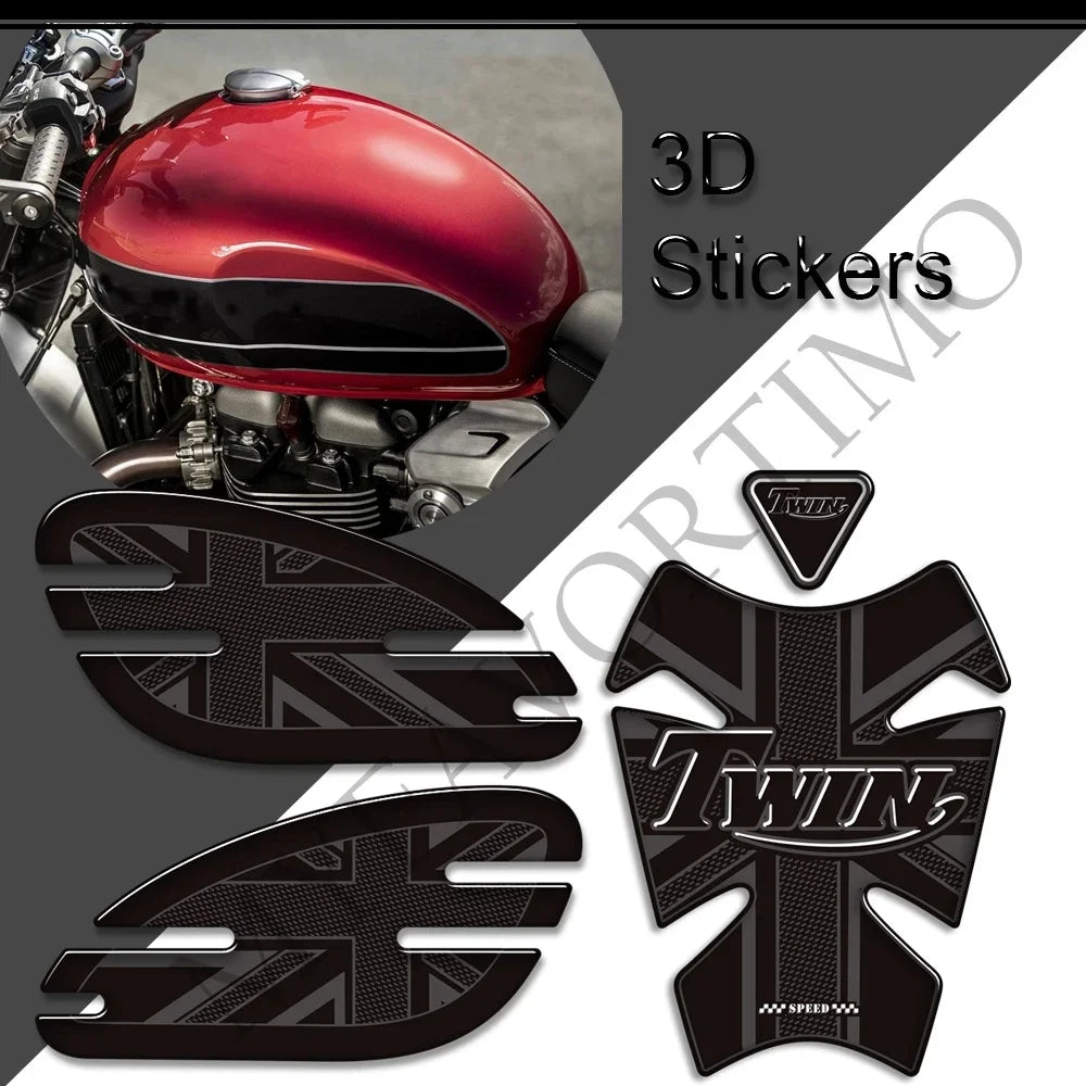 Tank Pad For Triumph Bonneville Scrambler 1200 Thruxton R RS Speedmaster T100 T120 Street Cup Speed Twin Bobber Rocket 3 GT Knee