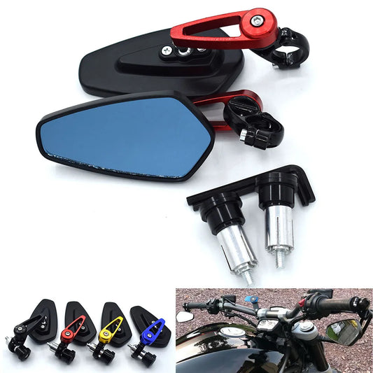 Bar End Mirrors For Yamaha FZ1, FZ6, FZ6R, FZ,8 MT-07, MT-09, FZ-09