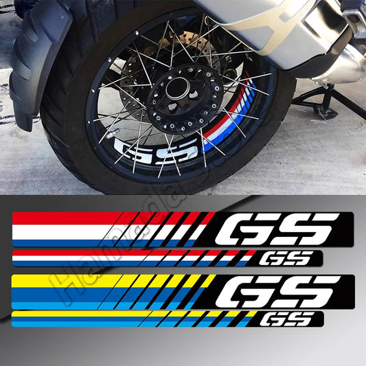 Wheel Sticker Set Reflective Waterproof For BMW R1200GS R1250GS ADV GS 1250 1200 Year 2006 to 2023