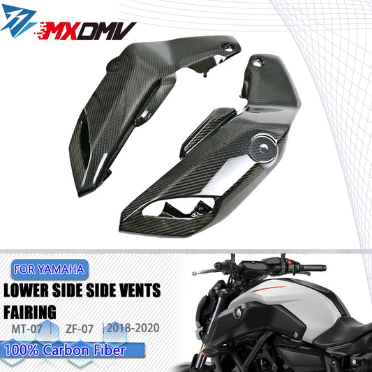 Fuel Tank Lower Side Vents Carbon For Yamaha MT-07, FZ07 2018-2020