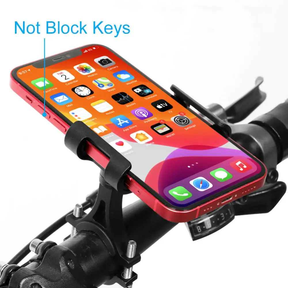 Universal Phone Holder In Aluminum For Motorcycle Handlebars