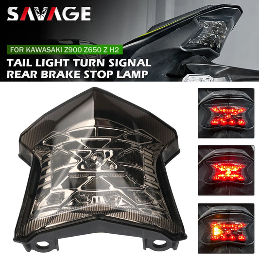 LED Tail Light Integrated Turn Signal For KAWASAKI Z900/SE Z650 Z H2 NINJA 650