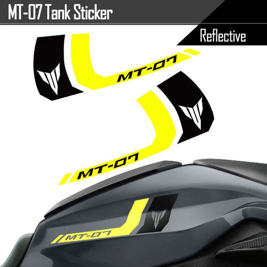 Stickers Set MT-07 Twin Stripes Fuel Tank Reflective Stickers