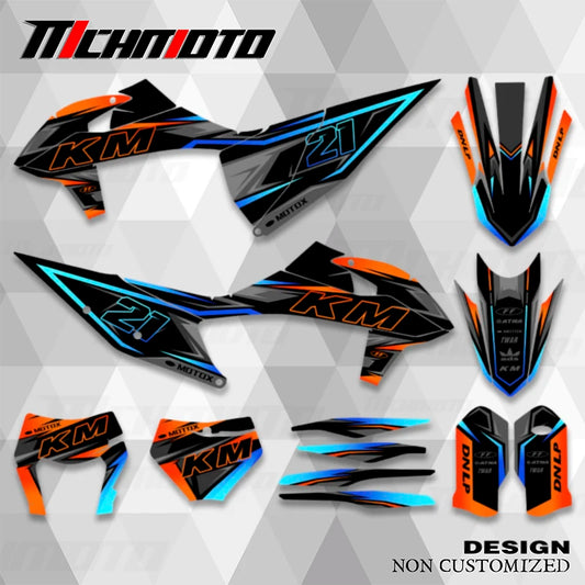 Stickers Set For KTM 19-22 SXF 20-23 EXC 150 250 500  XCW XCF Decals Stickers Graphics Decals Stickers Motorcycle Background Custom