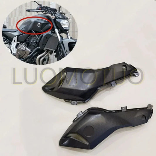 Front Tank Side Cover For Yamaha FZ-07 MT-07, FZ07 2014 2015 2016 Matte Black Carbon Look