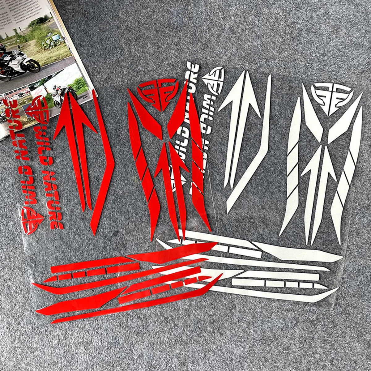 Sticker Set Reflective For HONDA CB190R SUZUKI YAMAHA KAWASAKI KTM