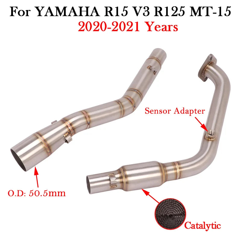 Front And Middle Link Pipe For Yamaha YZF-R125 + Other Models