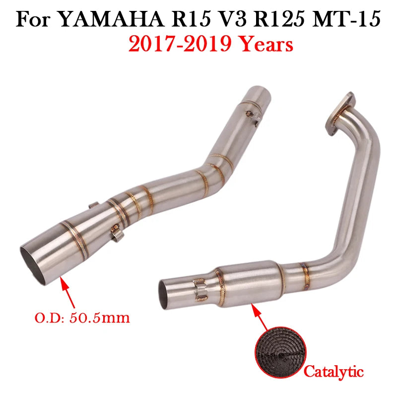 Front And Middle Link Pipe For Yamaha YZF-R125 + Other Models