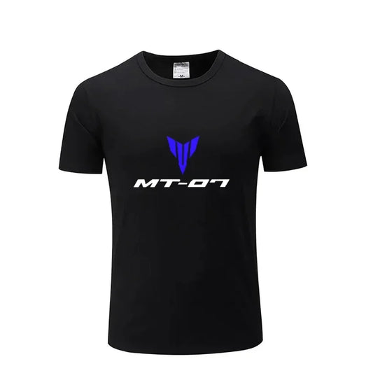 T Shirt Men 100% Cotton Summer Short Sleeve Round Neck Tees Yamaha MT-07