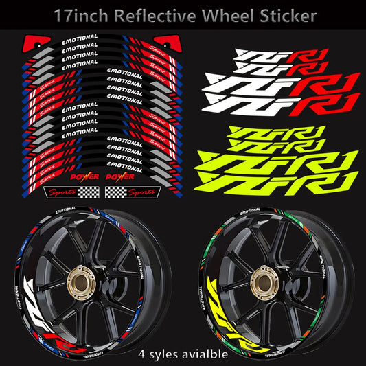 Wheel Sticker For YAMAHA YZF-R1 YZFR1 YZF R1