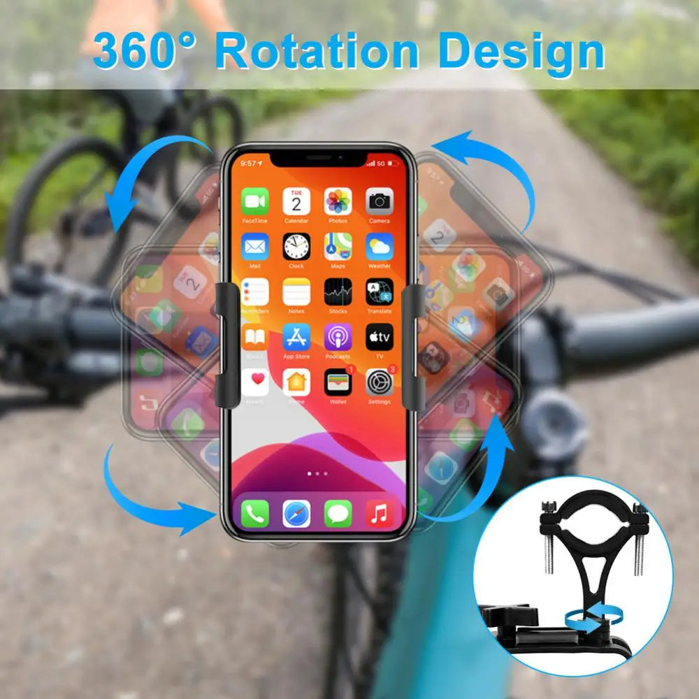 Universal Phone Holder In Aluminum For Motorcycle Handlebars