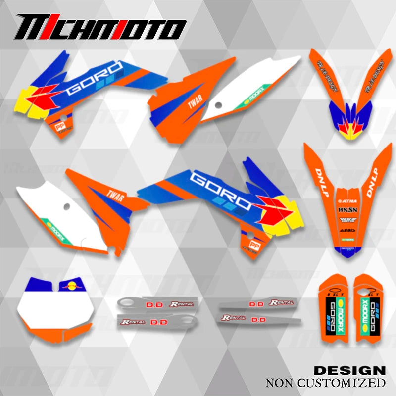 Stickers Set For KTM SX 85 SX85 2013 2014 2015 2016 2017 Motorcycle Background Custom Number Name