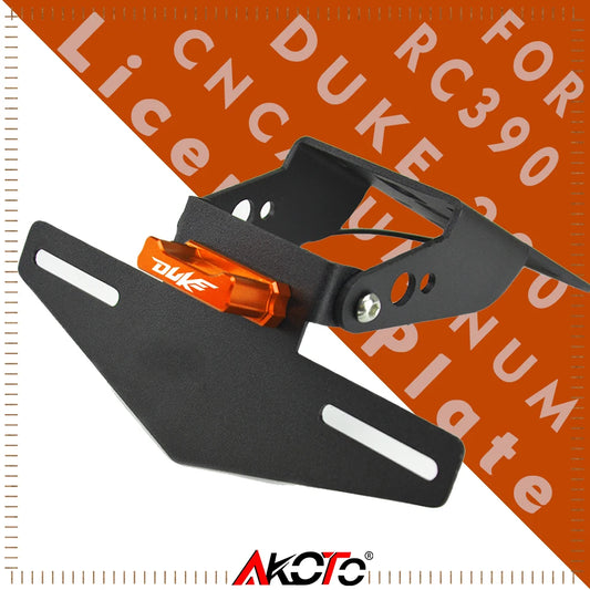 License Plate Holder With LED Light For Various KTM Models