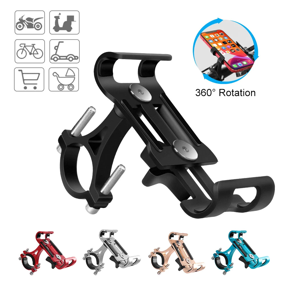 Universal Phone Holder In Aluminum For Motorcycle Handlebars