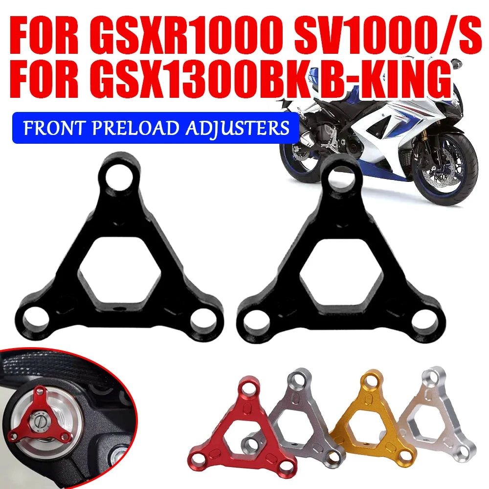 Suspension Fork Preload Adjusters For Suzuki GSX-R 1000 SV1000 SV 1000 S B-KING