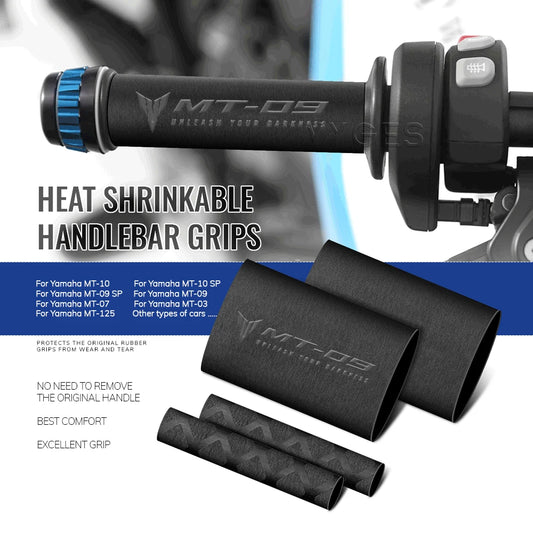 Heat Shrinkable Handlebar Grips For Yamaha MT10, MT09, MT07, MT0,3 MT125