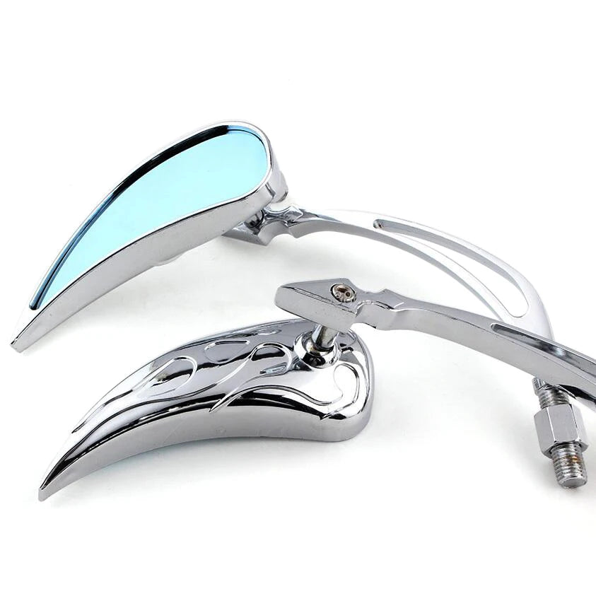 CHROME TEARDROP REARVIEW MIRRORS  FOR HONDA REBEL 250 SHADOW 600 750 VTX VT +++