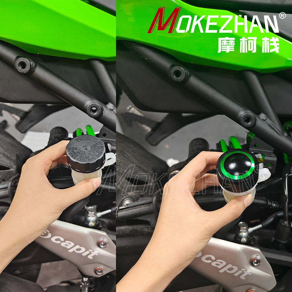 Rear Brake Fluid Reservoir  Cap FOR Kawasaki Z H2 ZH2 SX SE H2 H2R Tourer ZX-4RR ZX4RR ZX-25R ZX-4R