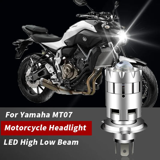 H4 LED Bulb With Lens For Yamaha MT07 Dual Color