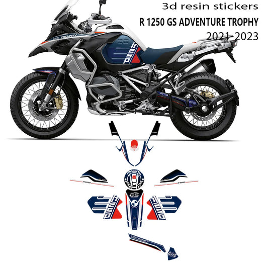 Sticker Set For BMW R 1250 GS Adventure Trophy GS Trophy 2021 2022 2023 R1250GS Trophy 2023