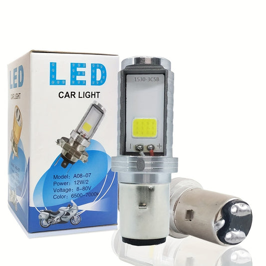 H4/H6 LED Headlight Bulb - Ultra-Bright 12000LM 6500K,